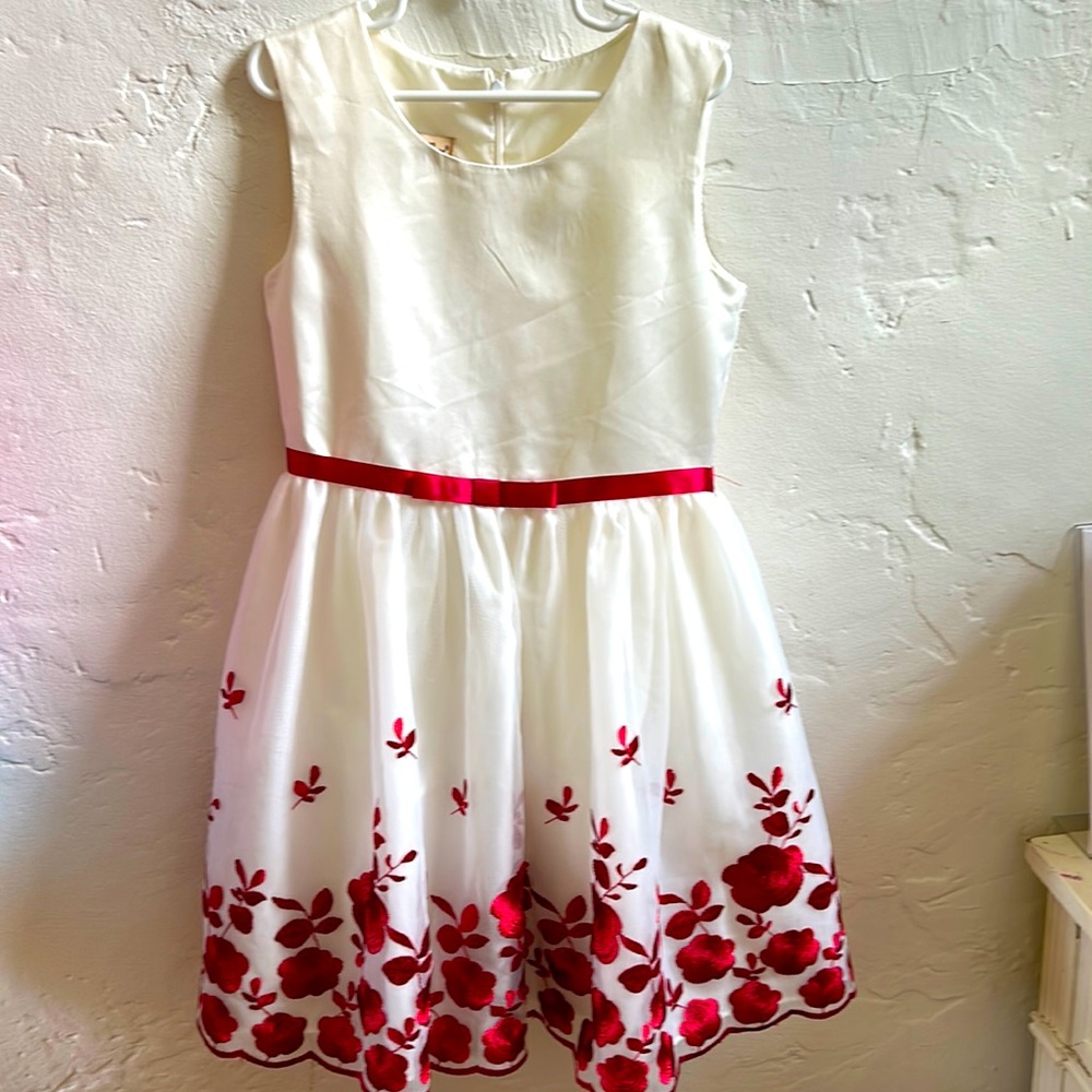 Purple Rose Embroidered Party Dress